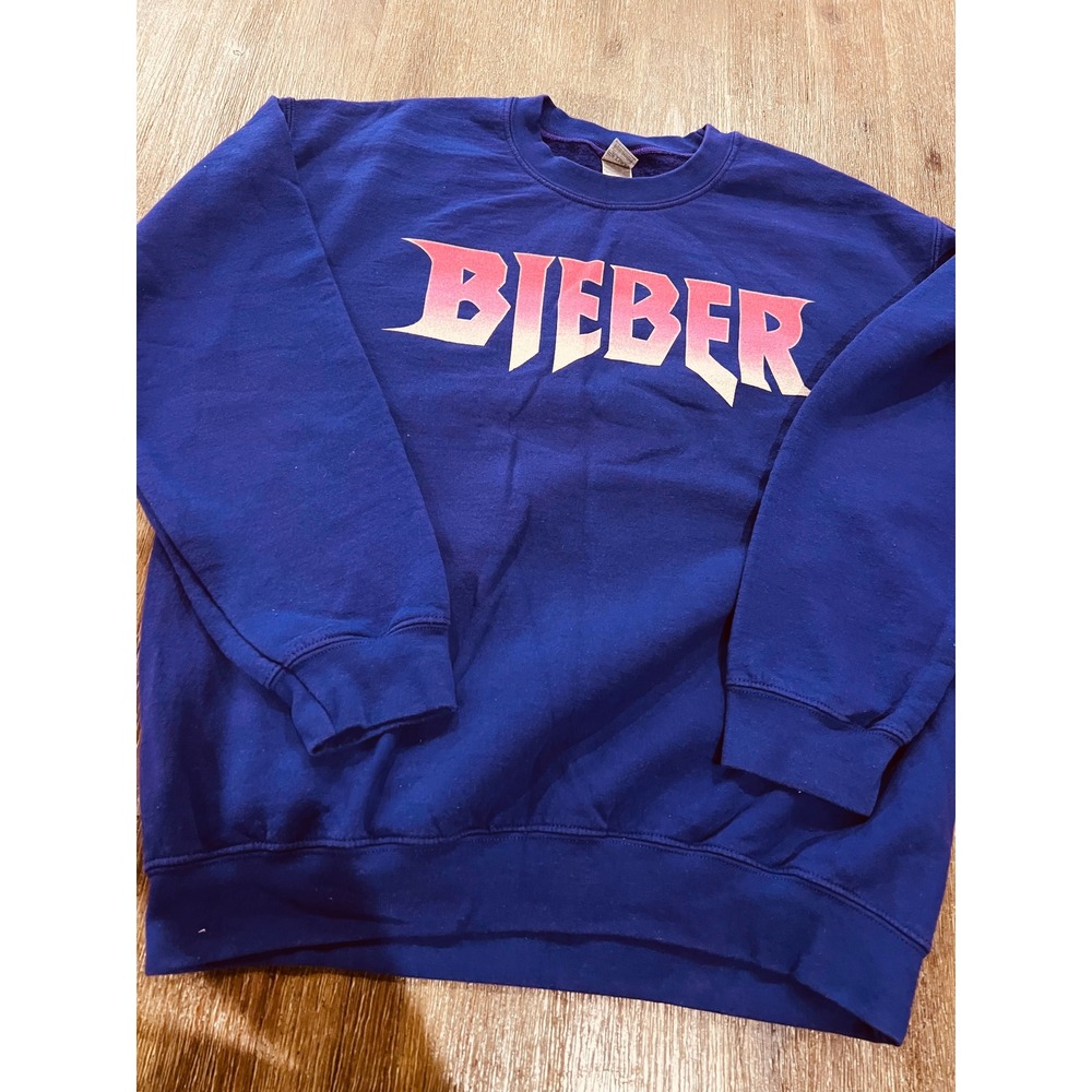 Justin Bieber Justice World Tour Sweatshirt Purple Gildan Heavy Blend Medium